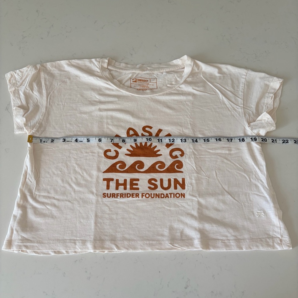 Surfrider Women's Chasing Sunsets Crop Tee- Size SM - Picture 3 of 10